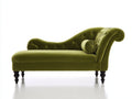 Chaise longue-Velours-Bois-195 x 85 x 88 cm-Vert olive-Classique