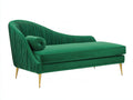 Chaise longue-Velours-Métal-200 x 85 x 85 cm-Vert-Moderne