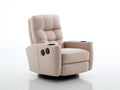 Fauteuil relax - cuir - 80 x 90 x 105 cm - beige - style moderne