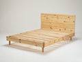 Lit double - Bois - 219 x 176 x 118 cm - Bois naturel - Design naturel