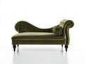 Chaise longue-Velours-Bois-190 x 85 x 85 cm-Vert olive-Classique