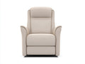 Fauteuil relax - cuir - 80 x 90 x 105 cm - beige - style moderne