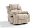 Fauteuil relax - tissu côtelé - 95 x 90 x 105 cm - beige - style contemporain