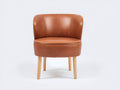 Chaise de salle à manger - Similicuir Bois - 76 x 70 x 78 cm - Marron - Style contemporain