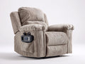Fauteuil relax - tissu côtelé - 95 x 90 x 105 cm - beige - style contemporain