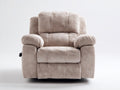 Fauteuil relax - tissu - 90 x 95 x 105 cm - beige - style moderne